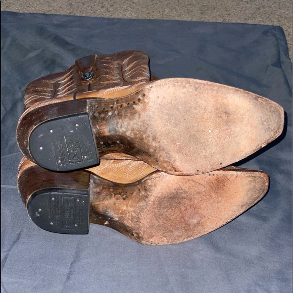 CORRAL Picasso Cognac Full Stitch Boots 7.5 W - Picture 10 of 11